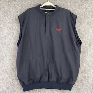 Zero Restriction Olympic Club Golf Vest Mens XL Blue Lightweight Snap Sleeveless